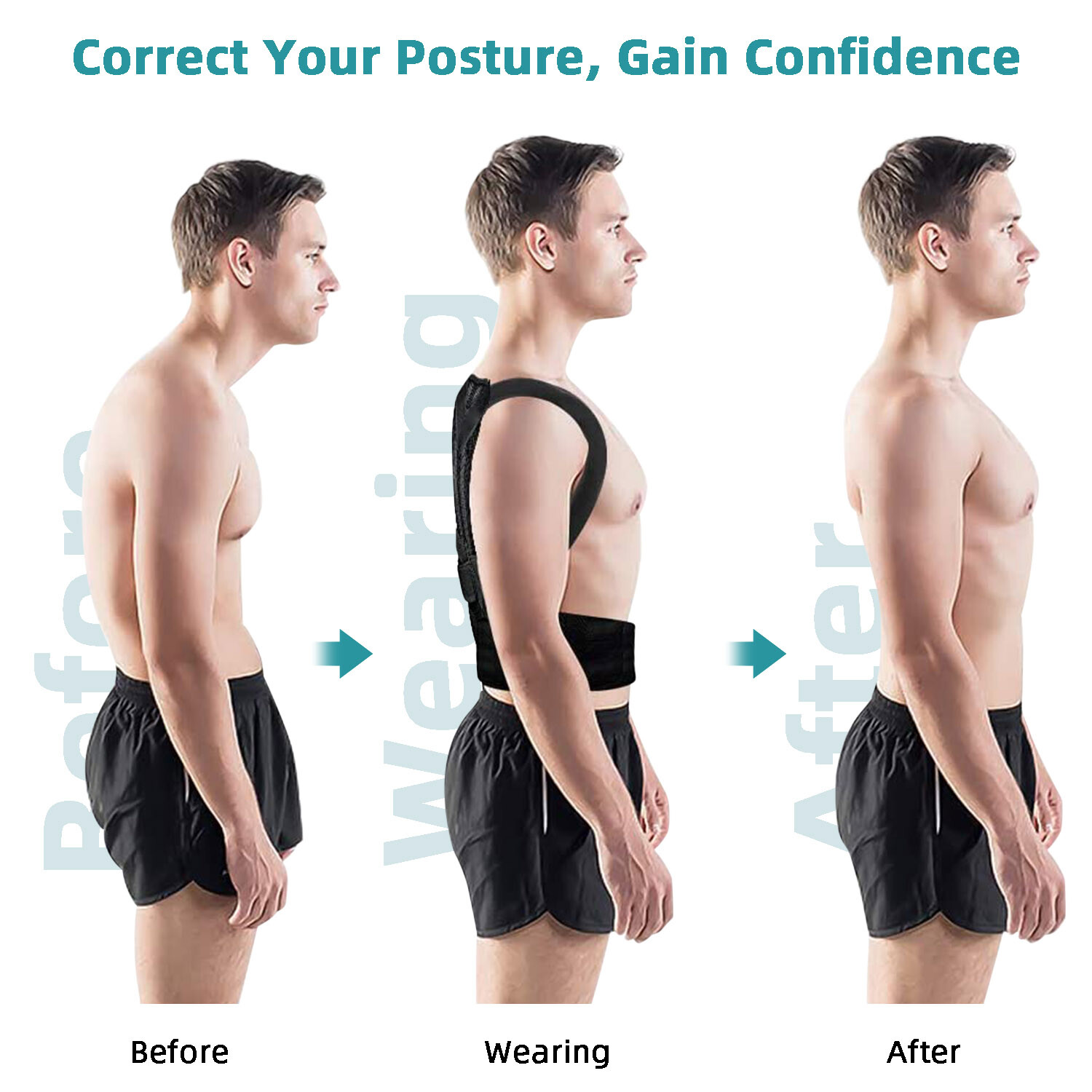Back Posture Corrector Full Back Support Back Brace Straightener Neck Scoliosis