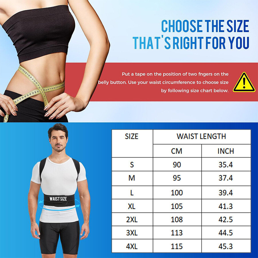 Men Women Posture Corrector for Hunched Back Kyphosis, Compression Fracture Belt