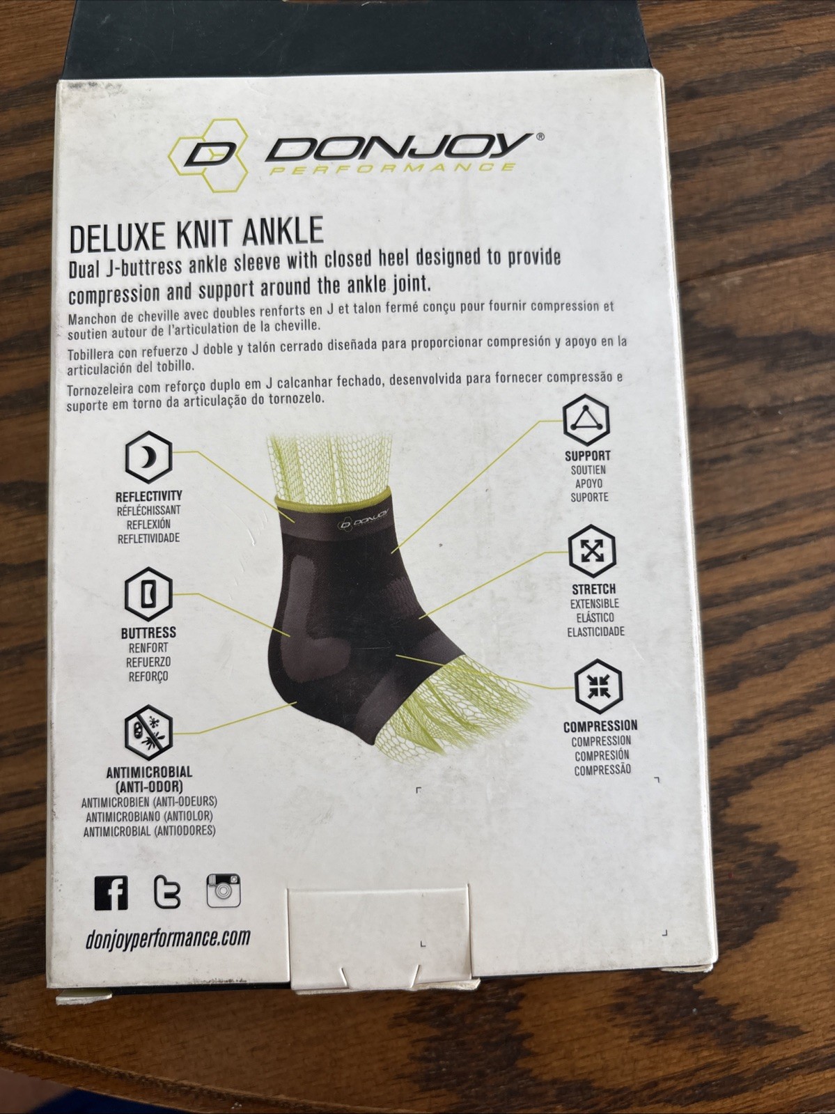 DonJoy Performance Ankle 4 Way Stretch Sleeve Stabilizer – Size M