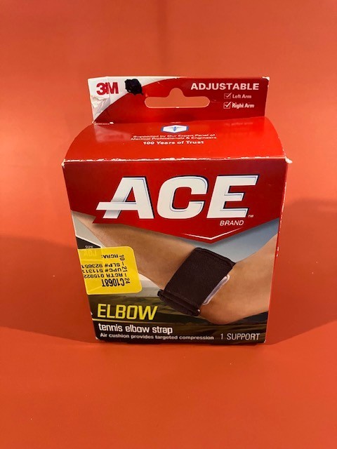 ACE-205323 Tennis Elbow Support, One Size Fits Most, Black, 1 Count (Pack of )