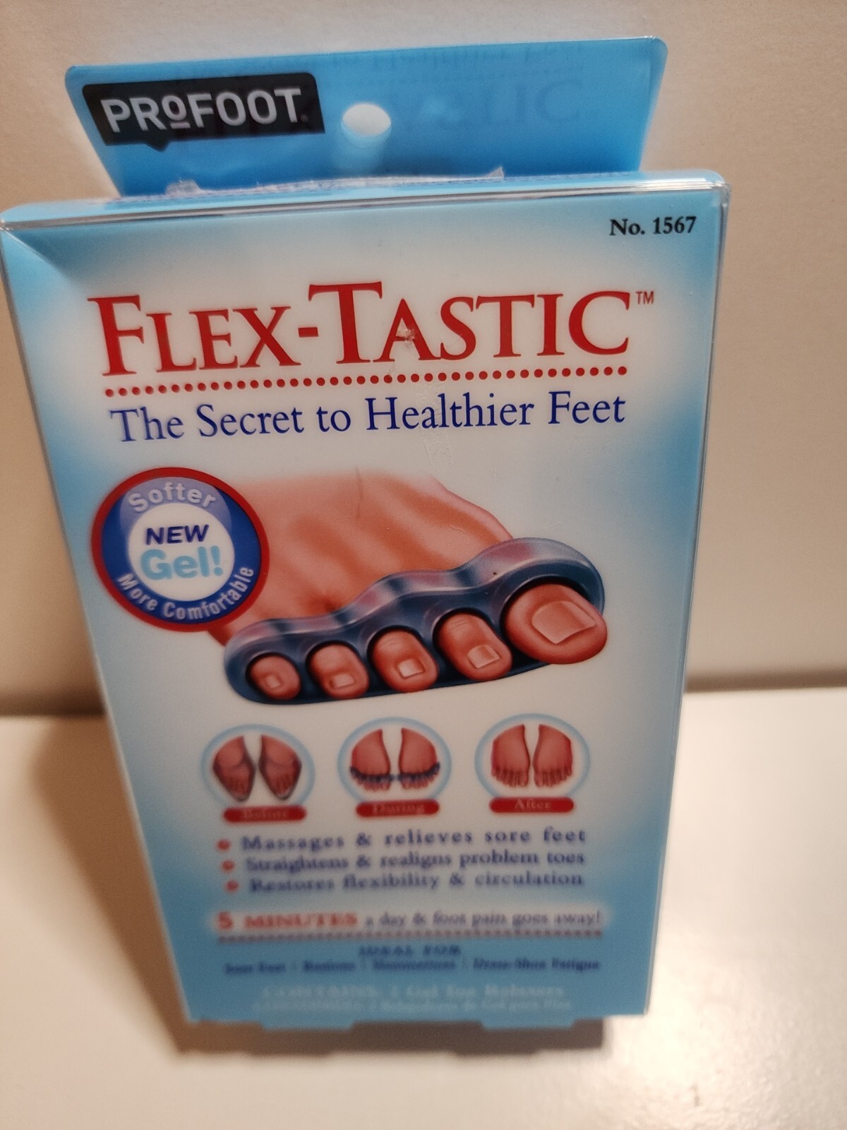 New Profoot Flex-Tastic Toe Relaxers One Size 2 pc healthy feet 2 toe relaxers