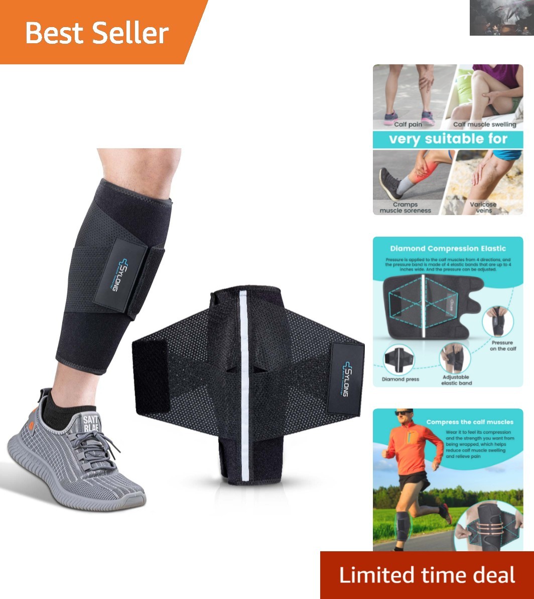 Adjustable Calf Compression Wrap for Pain Relief – L/XL Size – Ideal for Vari…