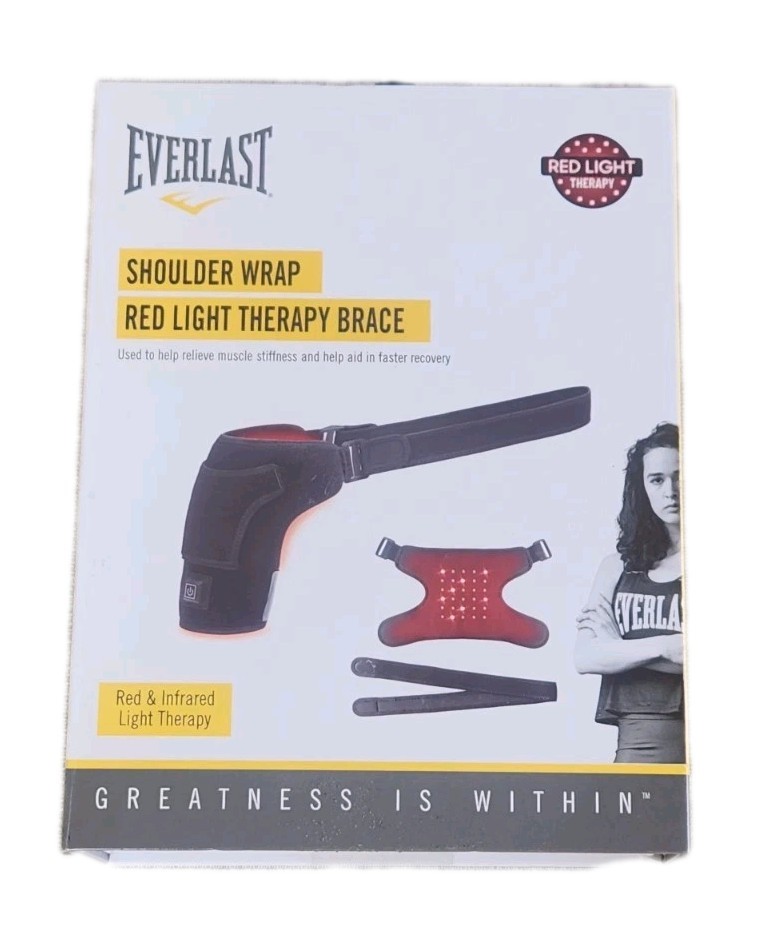 NIB! Red & Infrared Therapy Shoulder Wrap Brace by Everlast