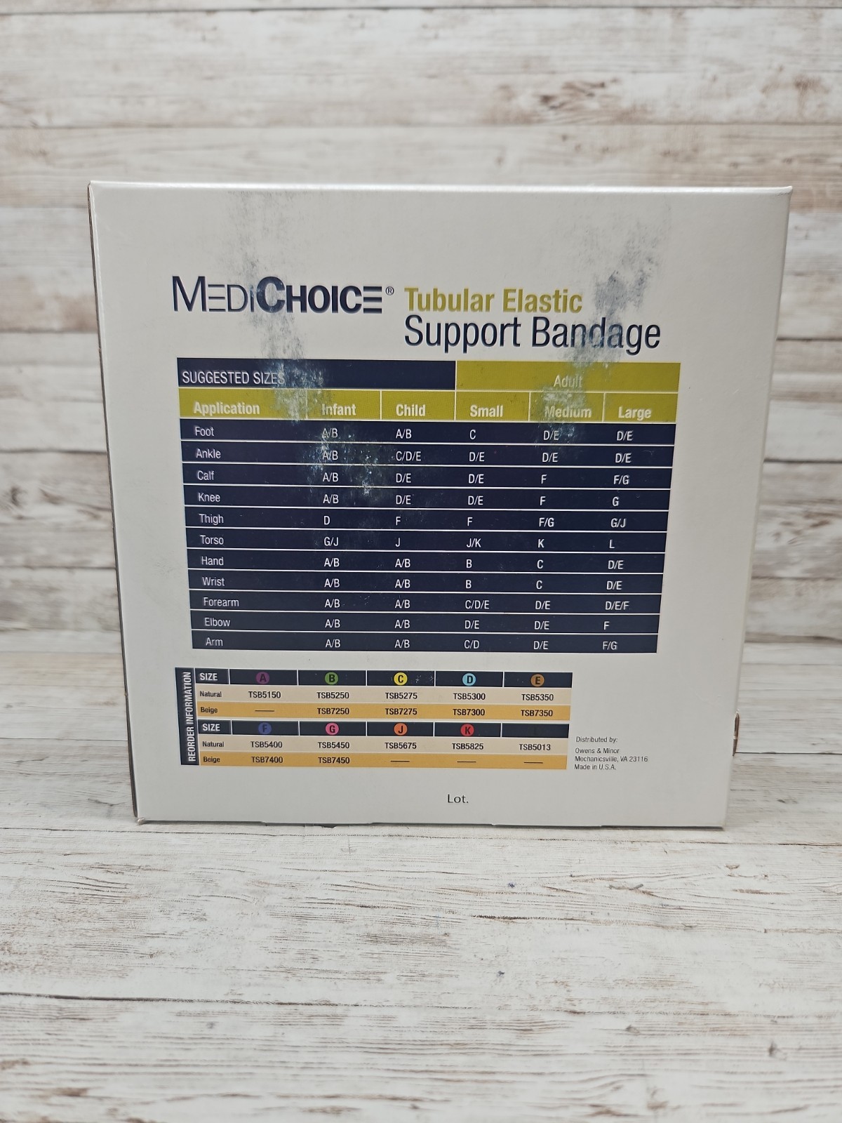 MediChoice Tubular Elastic Support Bandage Natural Size F 4 In x 11 yds MADE USA