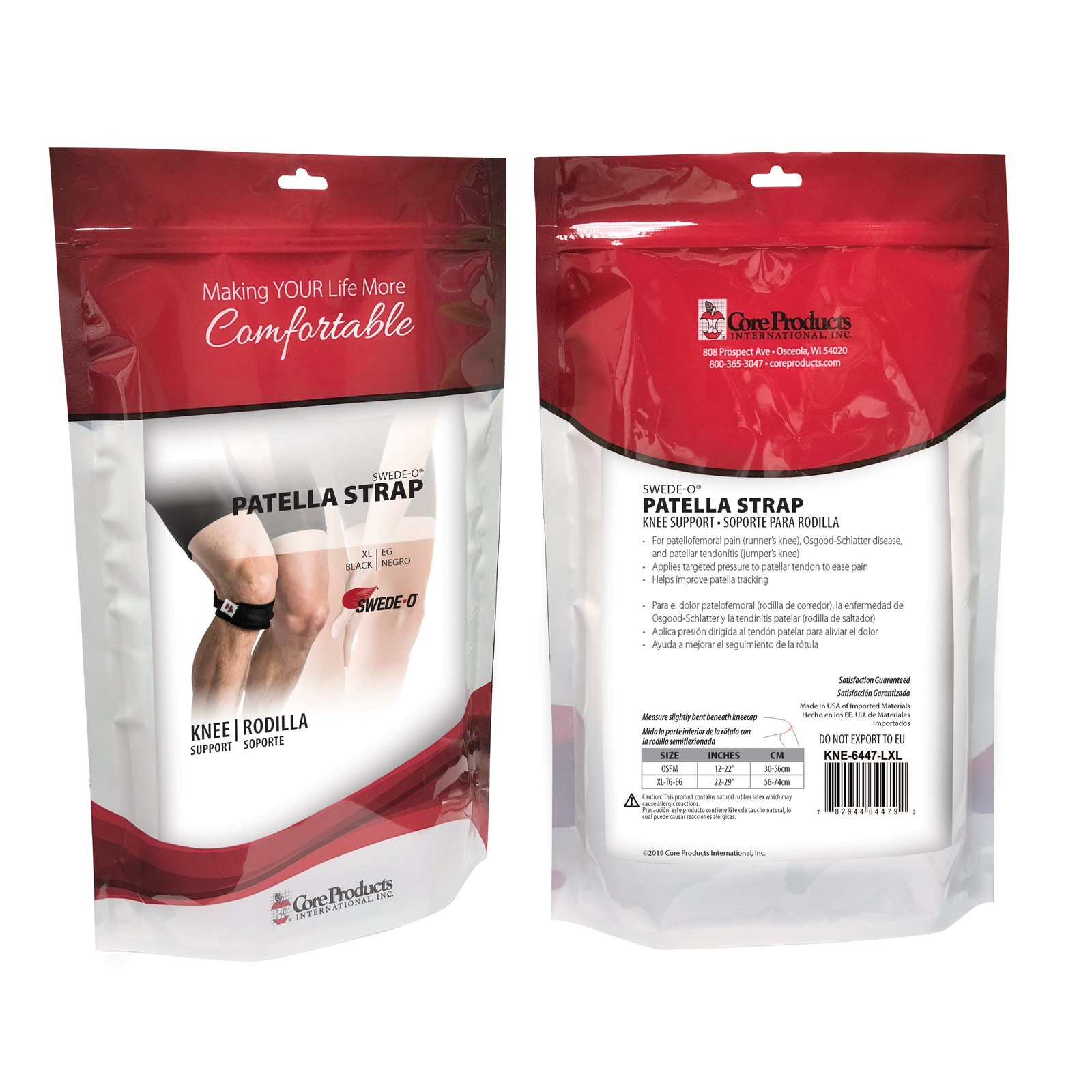 Swede-O Patella Strap Applies Targeted Pressure Patellar Tendon Helps Ease Pain