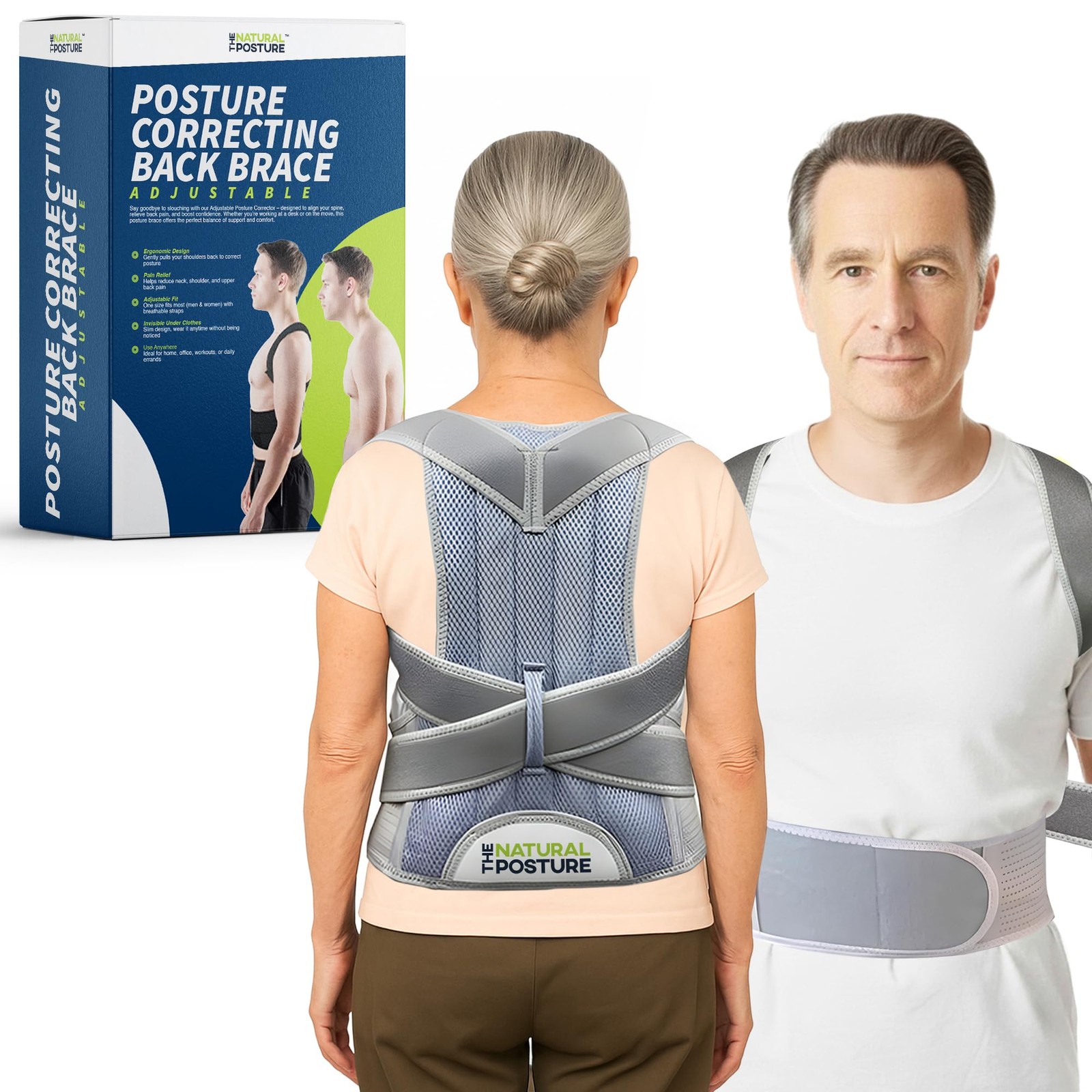 The Natural Posture Posture Corrector for Men and Women Lumbar Back Brace an…