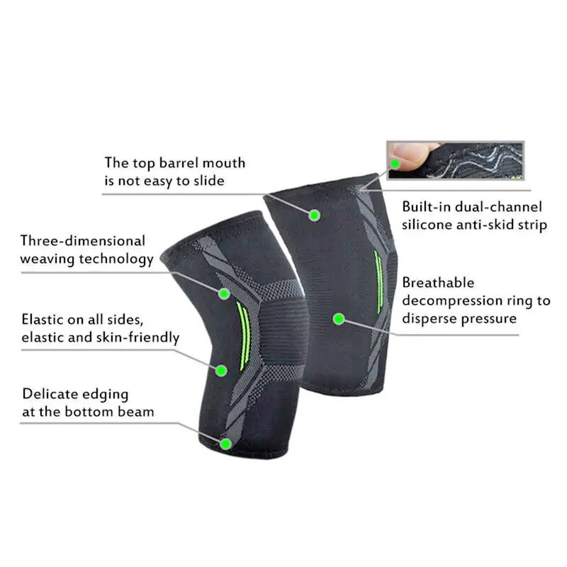 Single Knee Pad Sleeve Nylon Sports Support Running Basketball Compression Brace