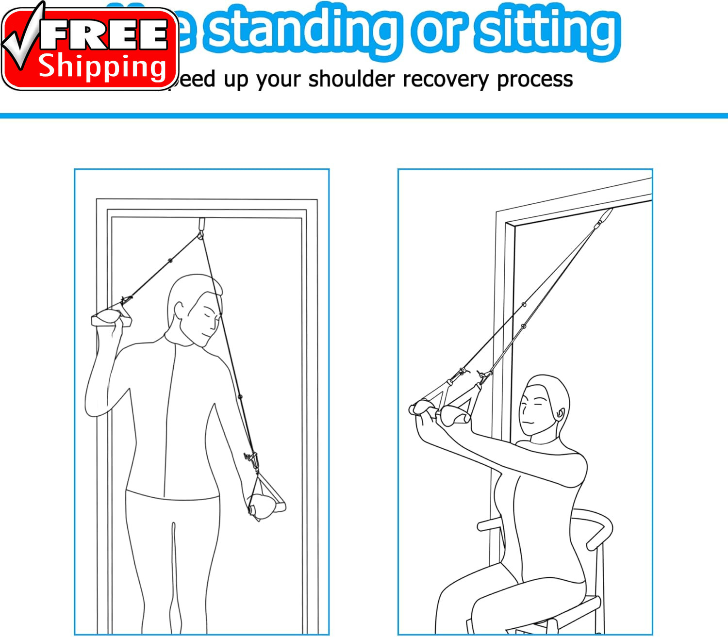Shoulder Pulley over the Door Physical Therapy System | Over-The-Door Exercise P