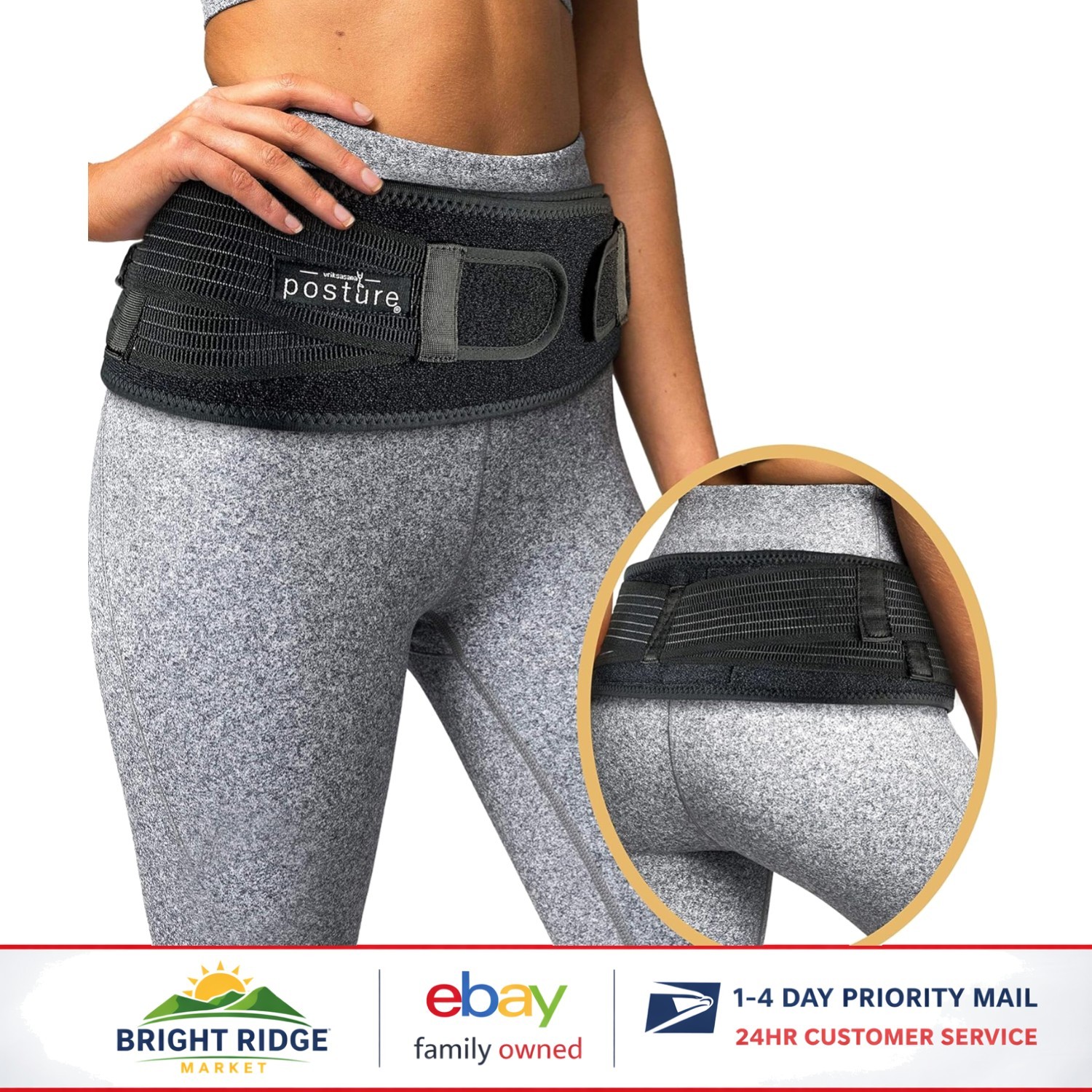 Sciatica Pain Relief Belt, Adjustable Support for Sacroiliac Joint Dysfunction