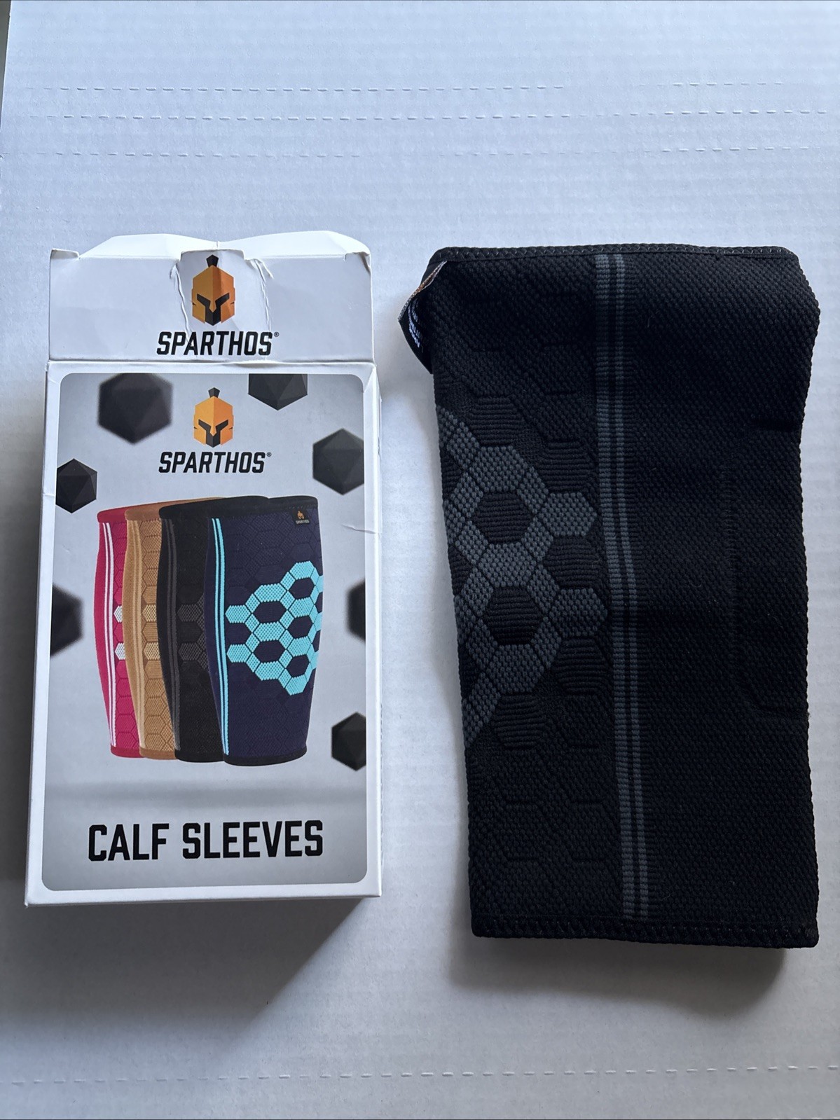 1 Single Sparthos Calf Compression Sleeve Large Black