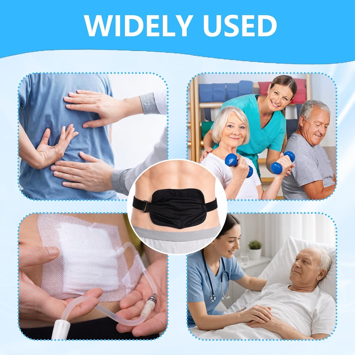 Adjustable Peritoneal Dialysis Belt PD Catheter Holder Feeding Tube Support