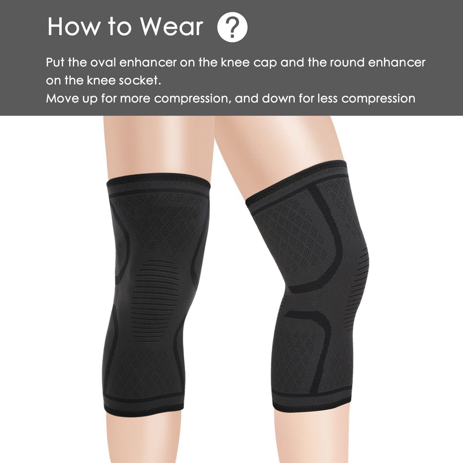 Knee Sleeves (Pair) – Excellent Support, Warmth, Compression, Injury Prevention