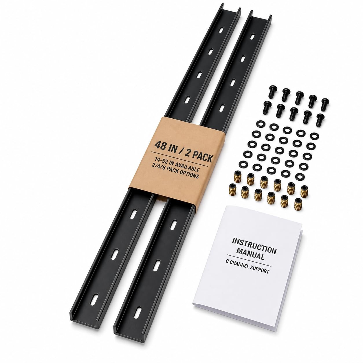 ZONEGRACE Hidden C Channel Bracing, 30 x 2 in, 2 Pack