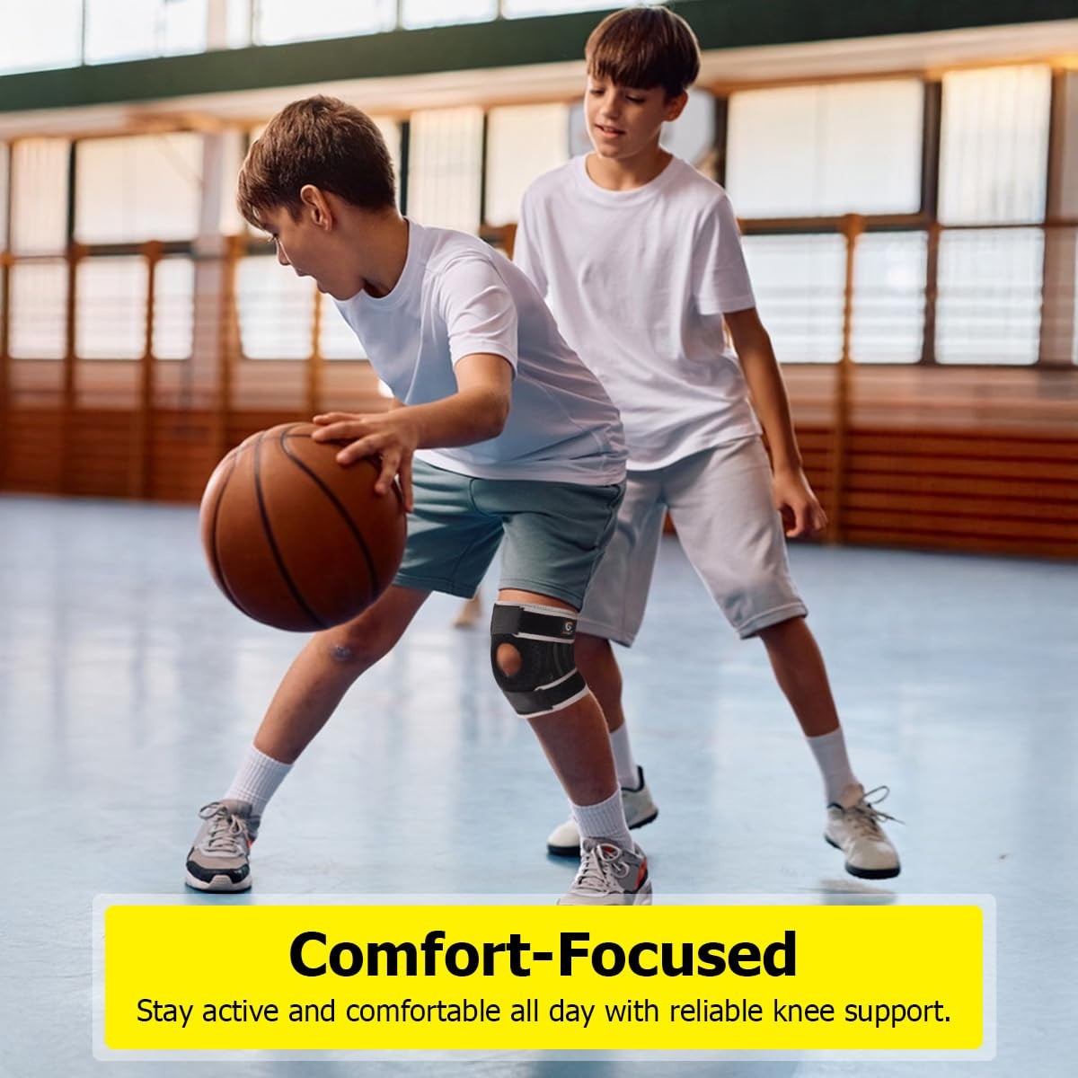 1 PCS Kids Knee Brace Osgood Schlatter Support Stabilizers XSmall Black/Gray