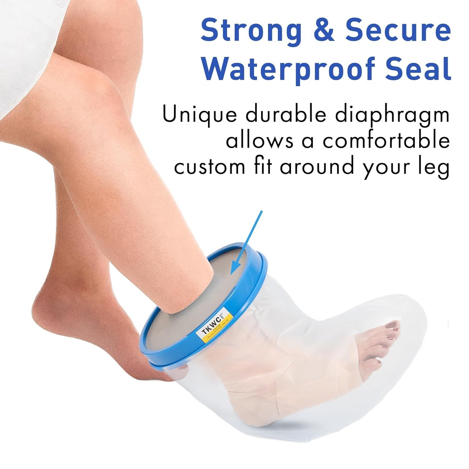 Adult Foot and Ankle Waterproof Cast Cover for Showering and Bathing Clear Vinyl