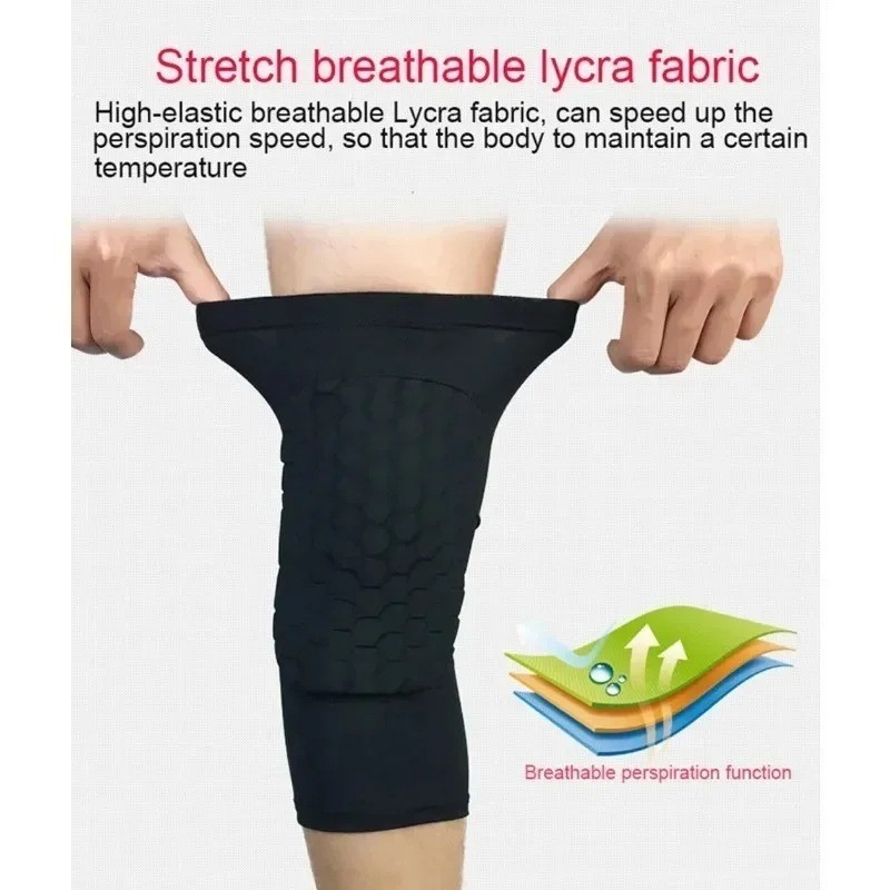 1PC Sports Compression Knee Sleeve Support Brace for Basketball Volleyball Gym