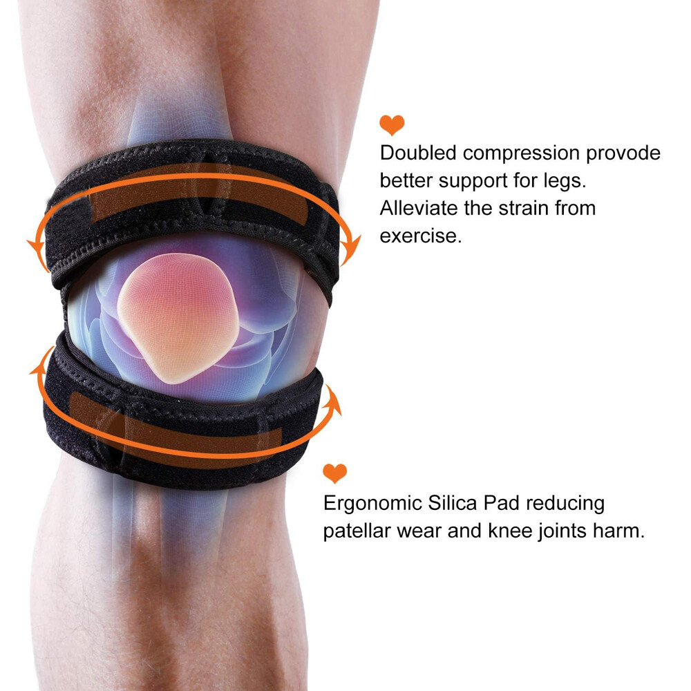 Knee Strap Brace Support Patella Stabilizer Sports Squats Arthritis Pain Relief