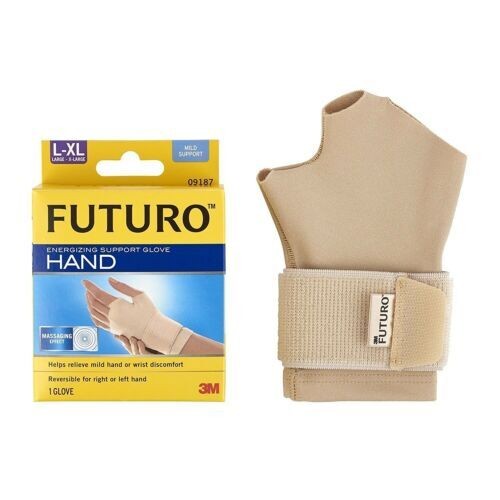 Futuro 3M Energizing Support Hand Glove Helps Relieve Mild Hand Discomfort L-XL
