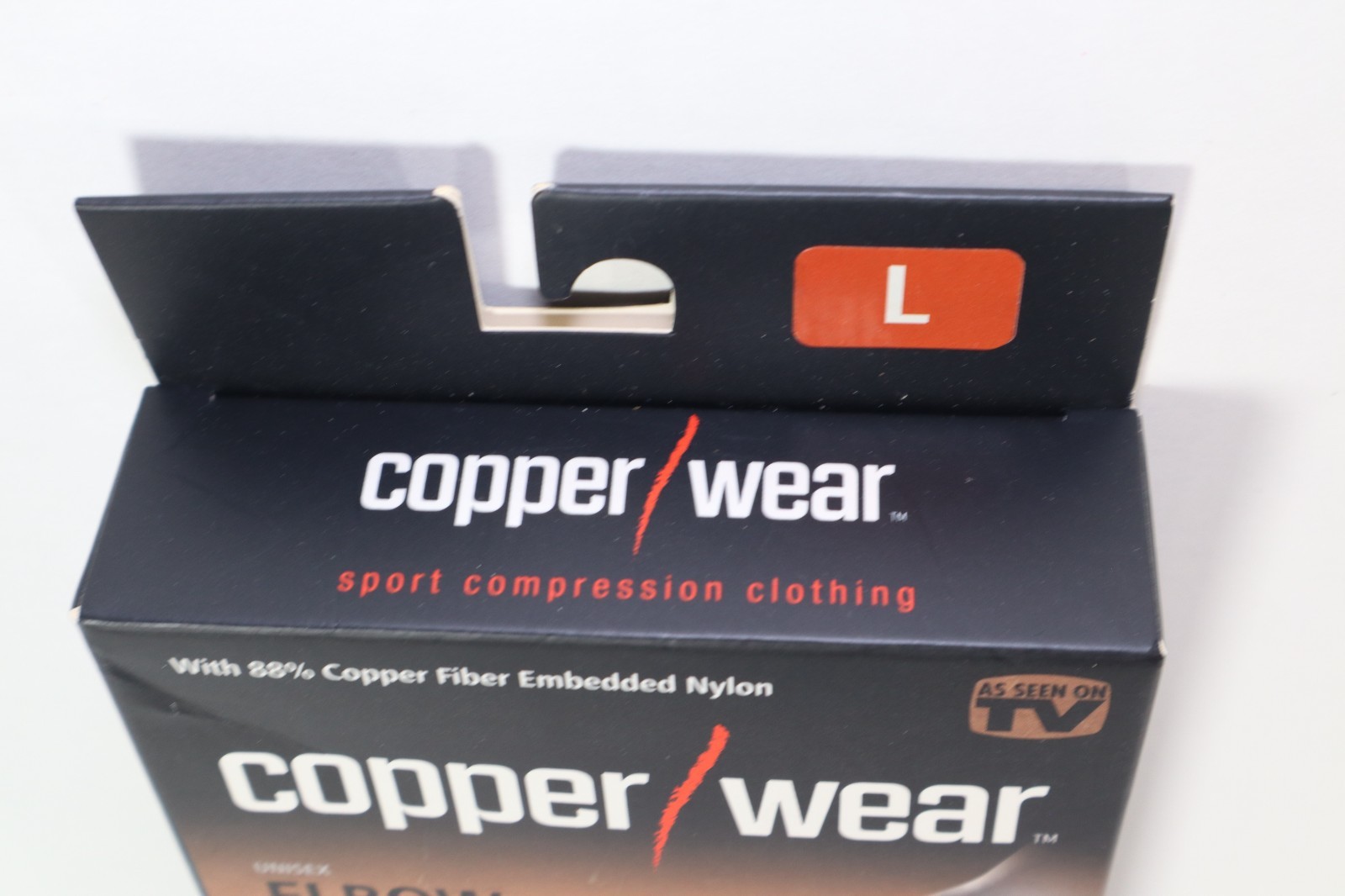 Copper Wear Unisex L Compression Elbow Sleeve Large 88% Copper Nylon 12% Spandex