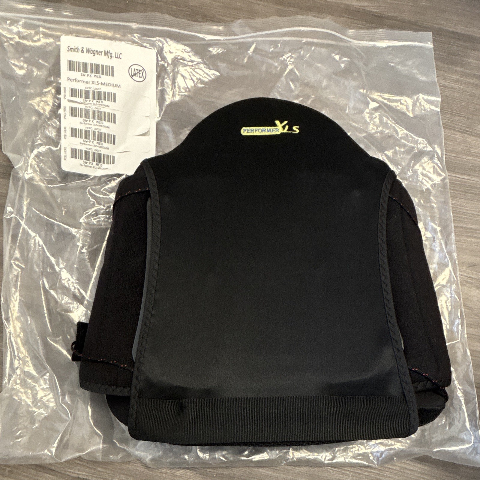 Performer XLS Adjustable Neoprene Back Brace Latex Free Black XLS-MEDIUM