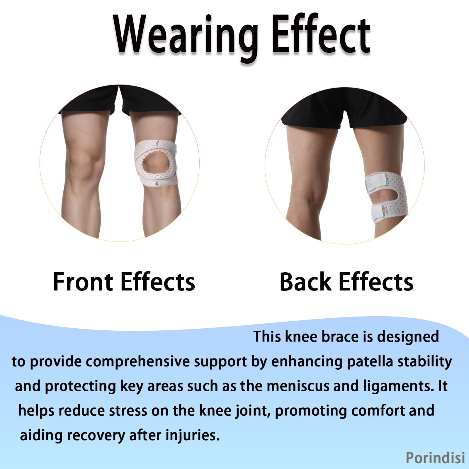 2 Pack Knee Support Brace Stabilizing Sleeve Men Women Small Joint Relief