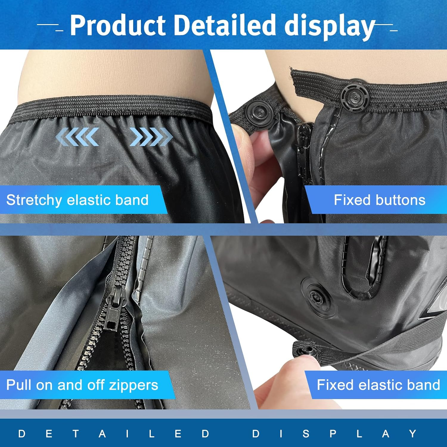 Water Resistant Walking Boot Cover for Orthopedic Boots With Anti-Slip Fractured