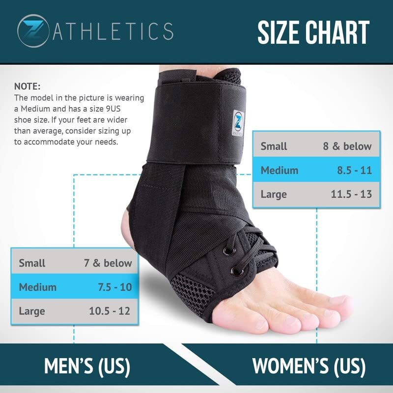 Lace up Adjustable Ankle Brace Support– for Running, Basketball, Injury Recovery
