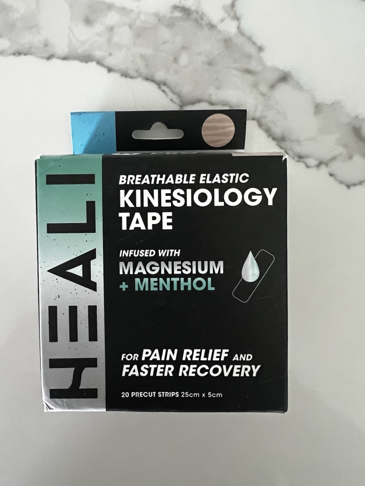 Breathable Elastic Kinesiology Tape, Nude with Zebra Design, 20 Precut Strips