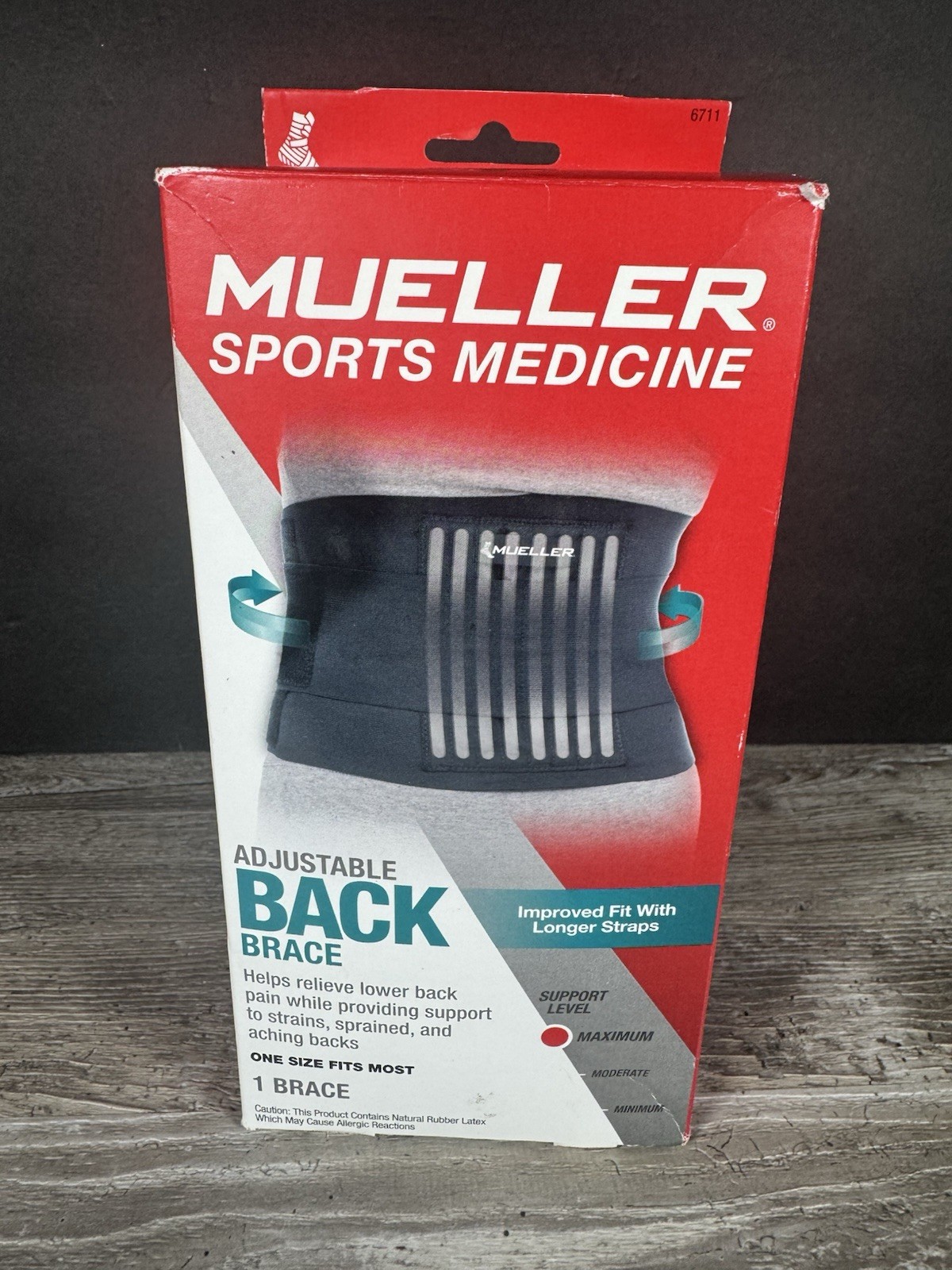 Mueller Sport Medicine Adjustable Back Brace One Size Fits Most