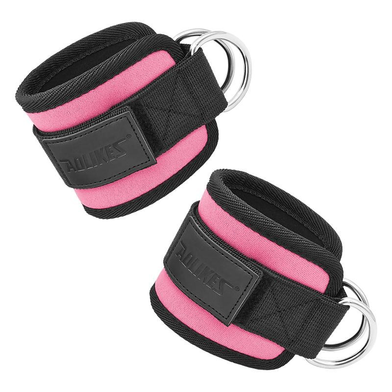 Aolikes Adjustable Padded Ankle Wrist Cuffs Padded Straps D-ring Glute Kickback