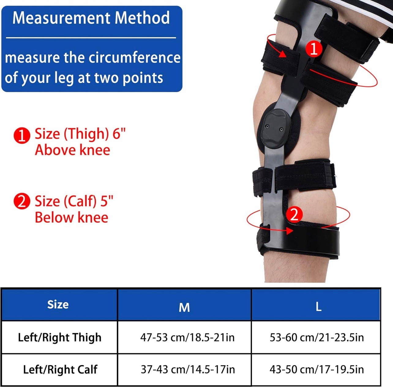 Right – Large OA Unloader Knee Brace. Unisex