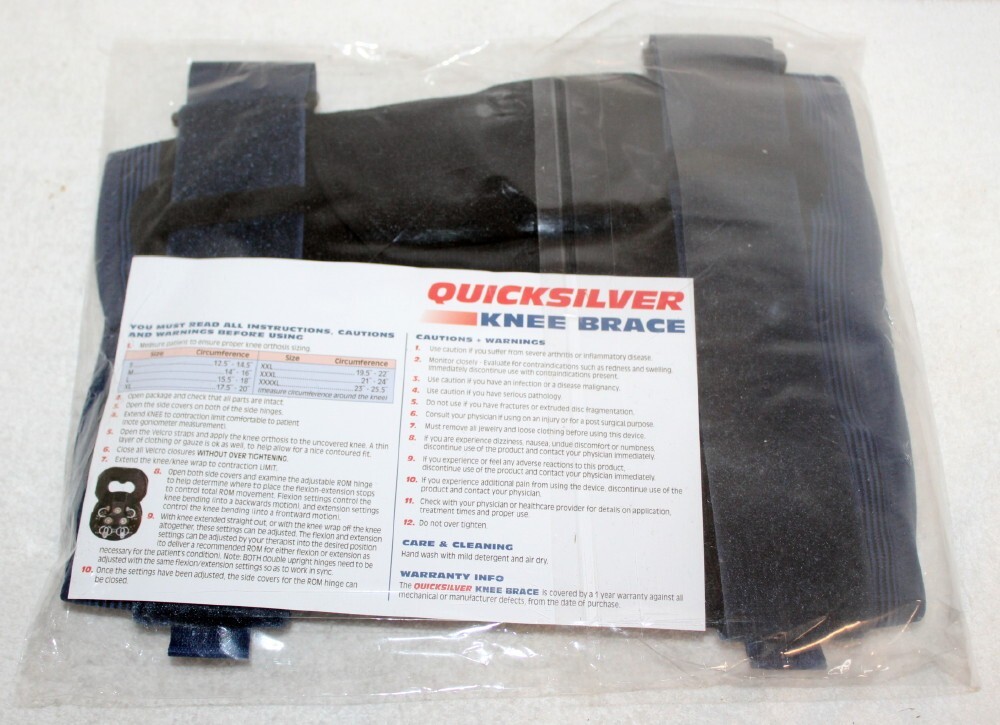 2 Pairs Quicksilver 2XL Knee Braces QS-1832-1 ~ New in Package