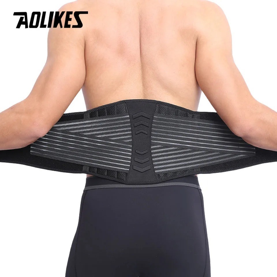 Lower Back Support Brace Lumbar Waist Belt Double Pull Breathable Belt Men Women