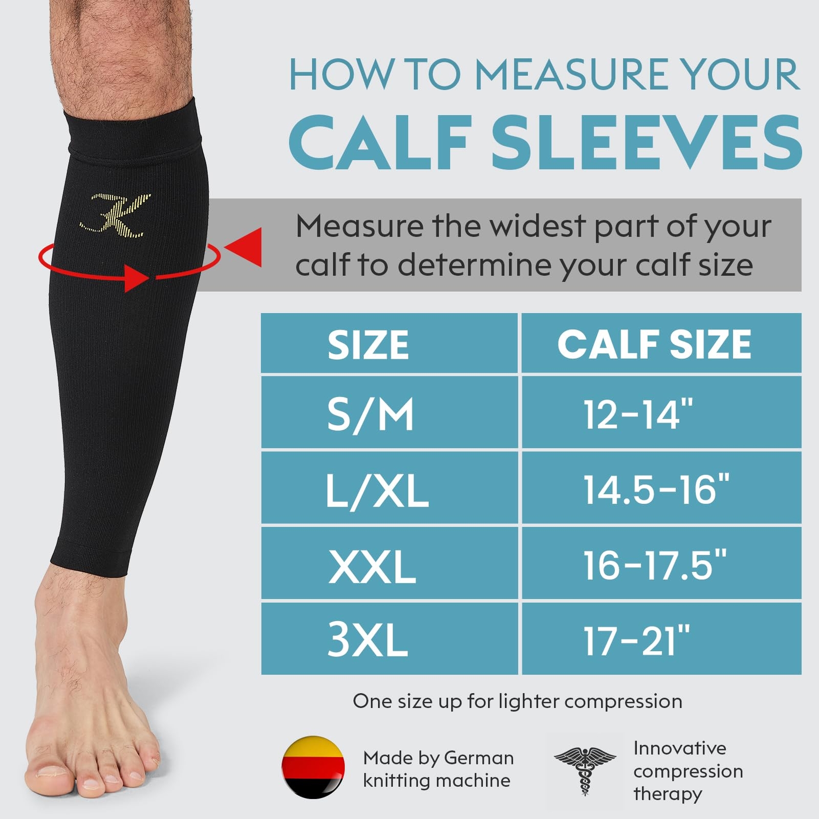 Calf Compression Sleeves for Men and Women Leg Brace for Running Cycling