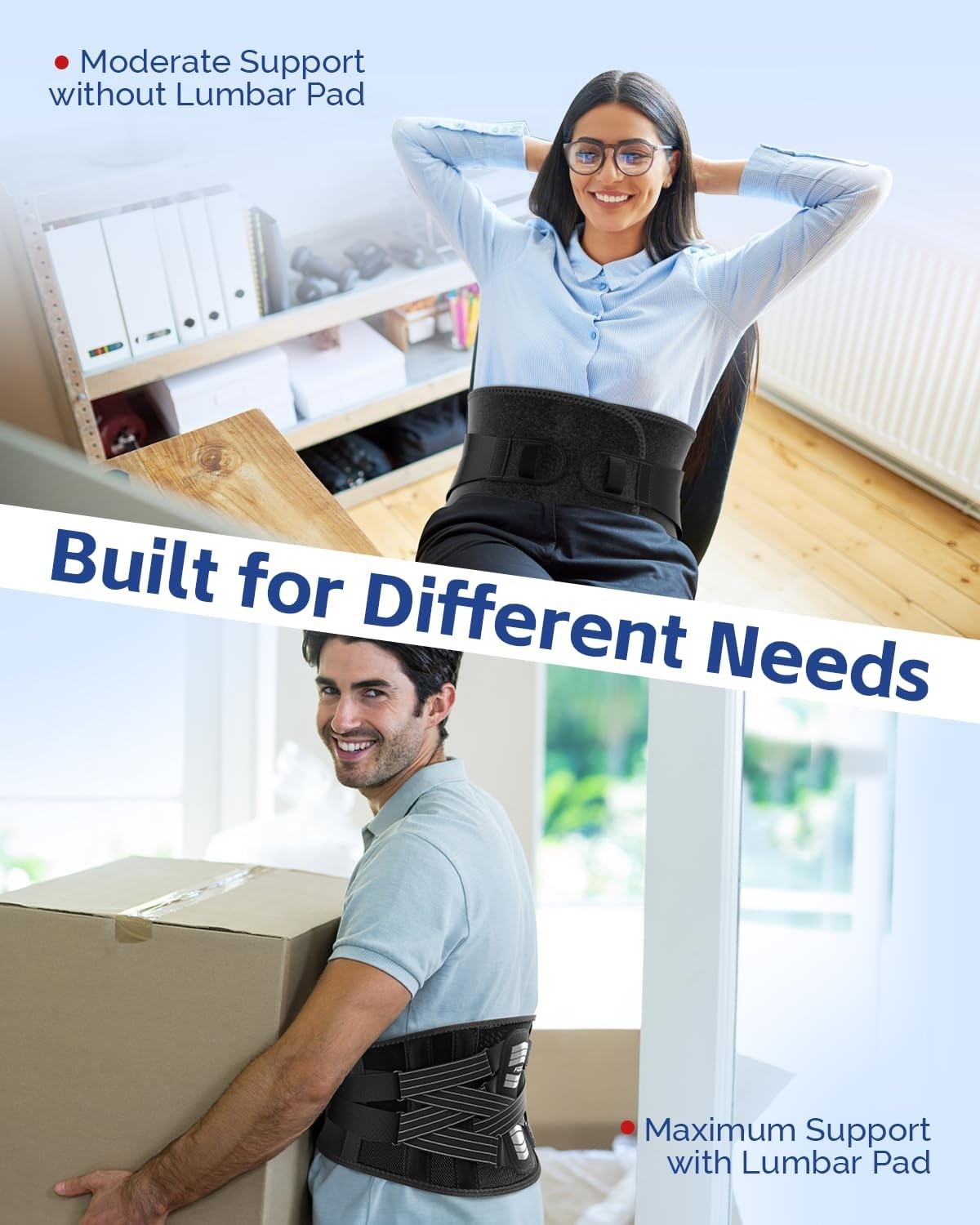 Versatile Lower Back Brace with Snug Fit – Perfect for Work or Active Lifestyle