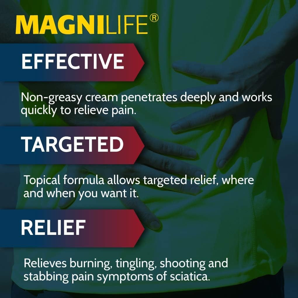 MagniLife Leg & Back Pain Relief Cream 4oz – Fast Absorbing, No Residue