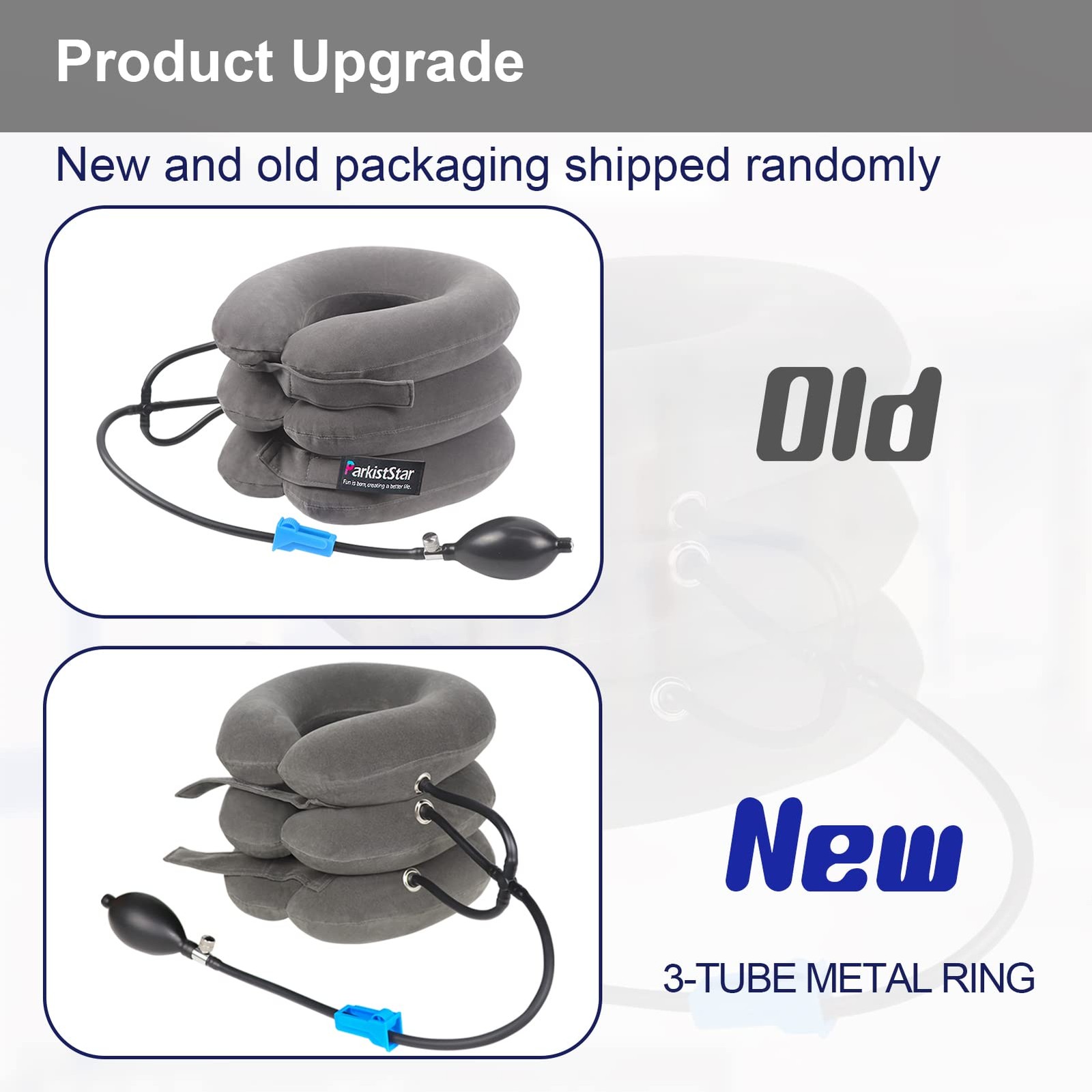 Cervical Neck Traction Device,Three Tube Quick Inflation,Relieves Neck Should…