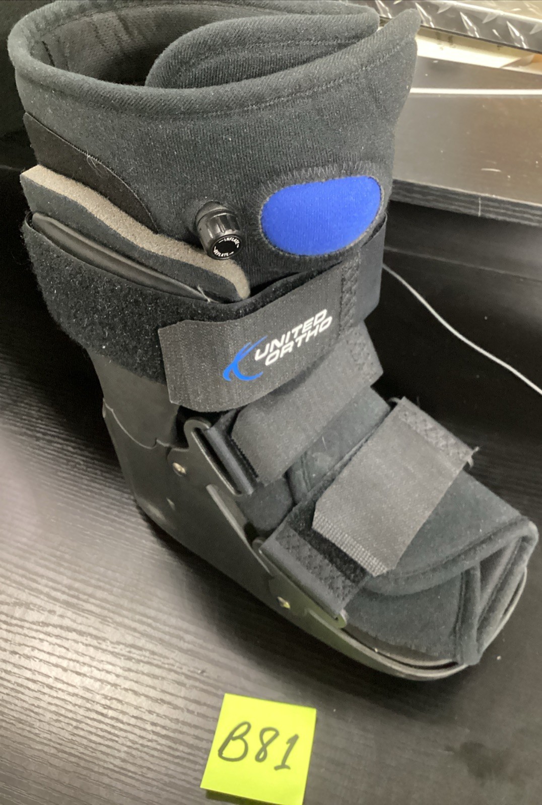 United Ortho Short Air Cam Walker Fracture Boot SMALL Black Used