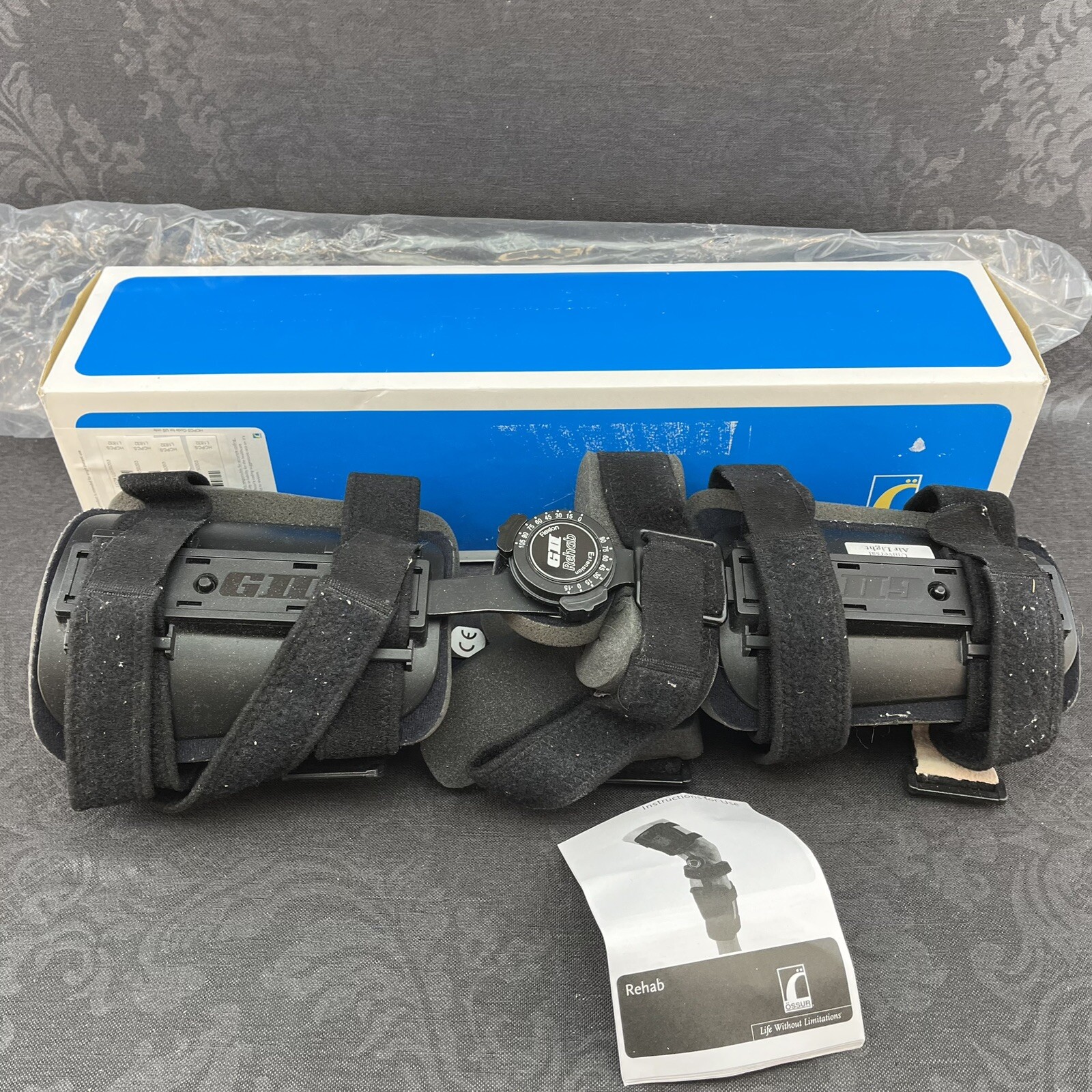Ossur Rehab ￼Universal Air Light Knee Brace Hinged Wrap One Size