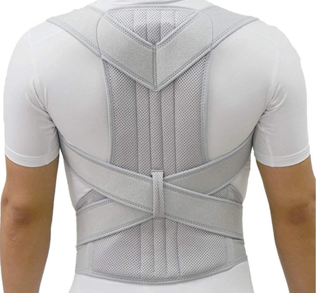 MEN’S ADJUSTABLE POSTURE CORRECTOR LOW BACK SUPPORT SHOULDER BRACE BELT 3XL NWT