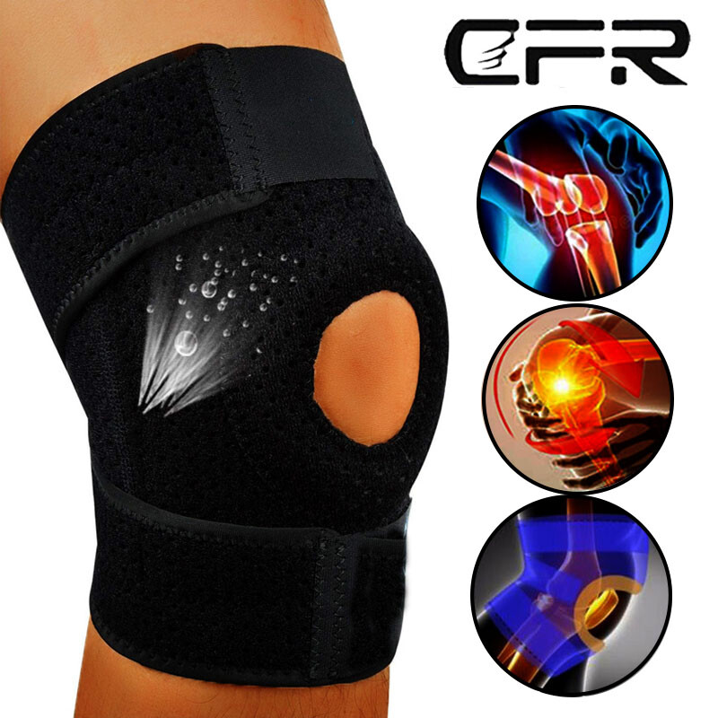 Adjustable Knee Support Brace Guard Arthritis Stabilizer Strap Wrap Open Patella