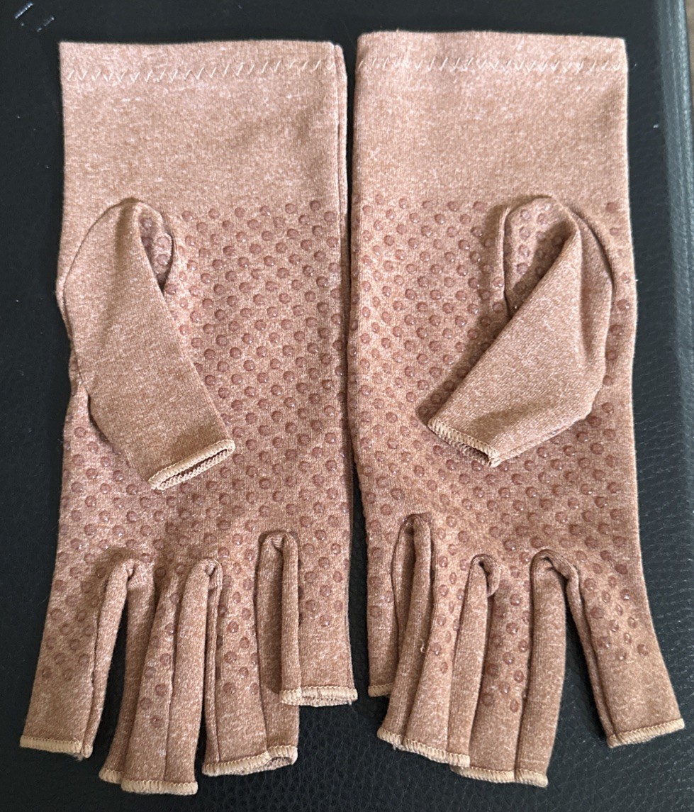 DRNAIETY Compression Gloves- Arthritis Gloves for Men & Women XL, Khaki
