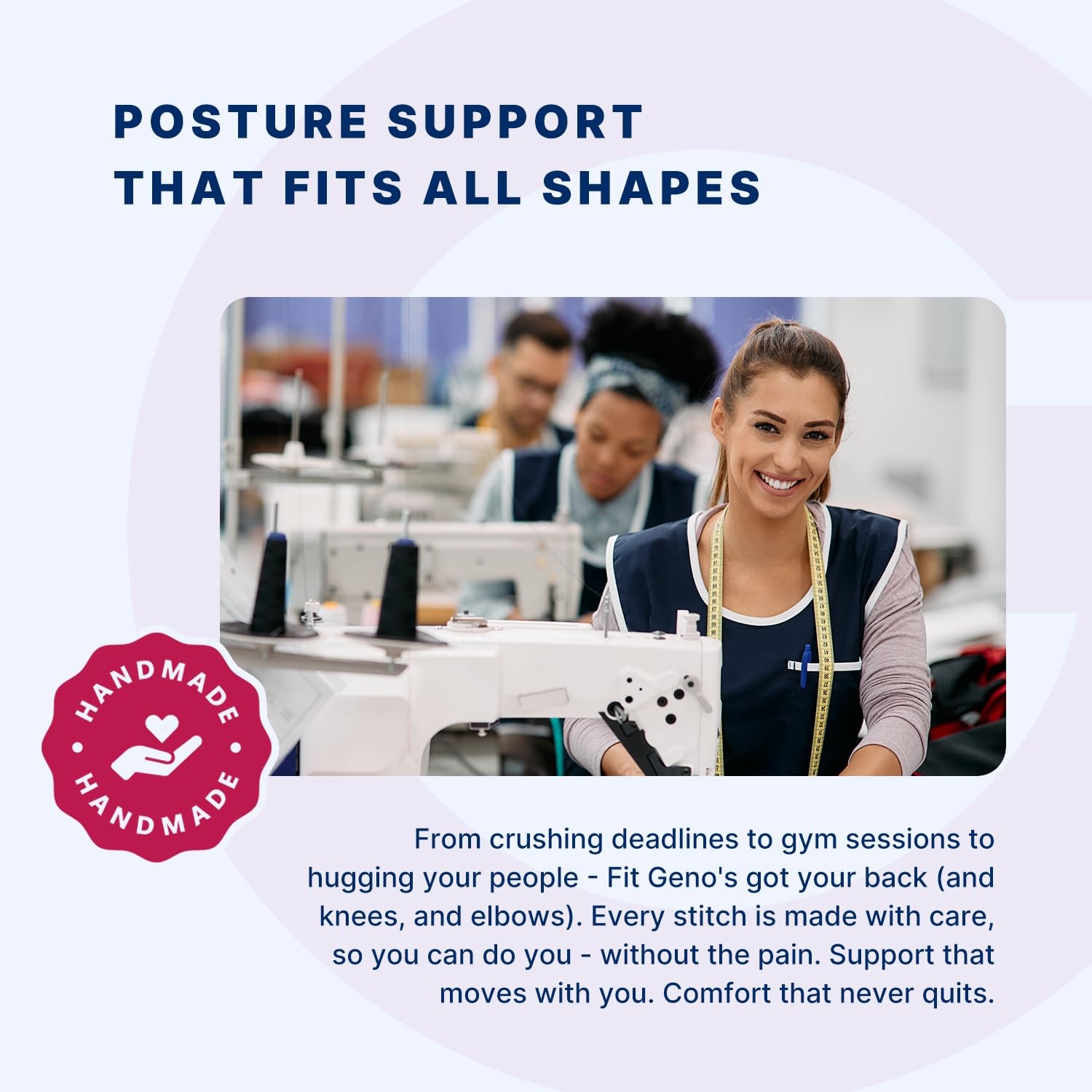 Fit Geno Back Brace Posture Corrector for Women and Men, Medium, Pink