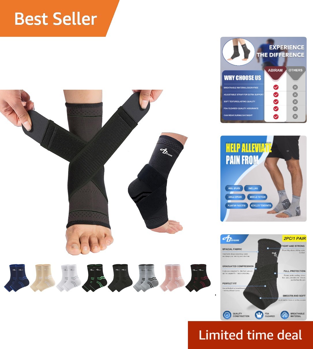 Ankle Brace Set for Active Recovery – Lightweight & Breathable Design