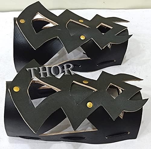 Medieval Leather Arm Guard Reenactment Costume Rustic Vintage Home Decor Gifts