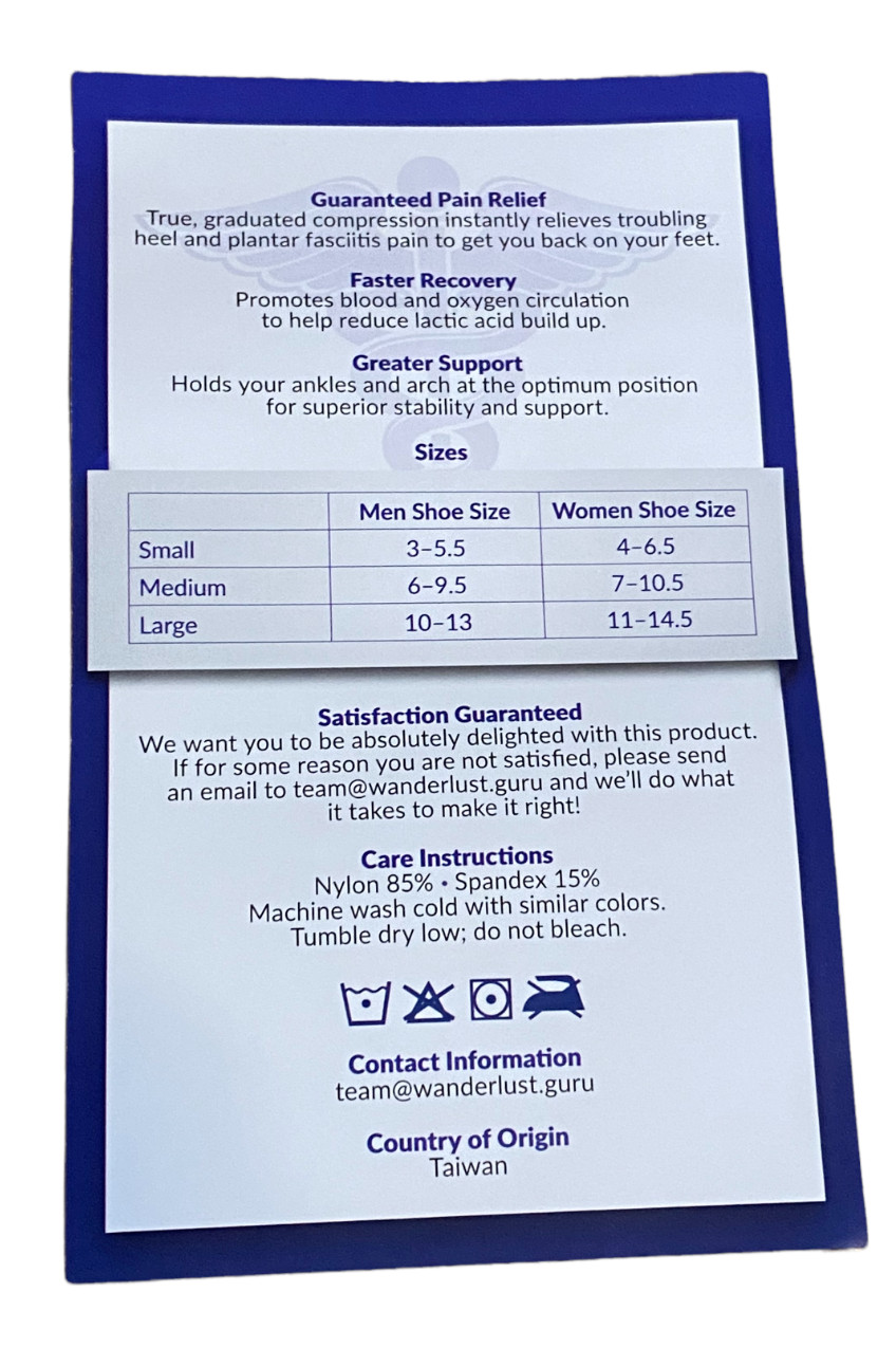 Two Pair Compression Sleeve Socks for Plantar Fasciitis w/ Open Toe – Men 10-13