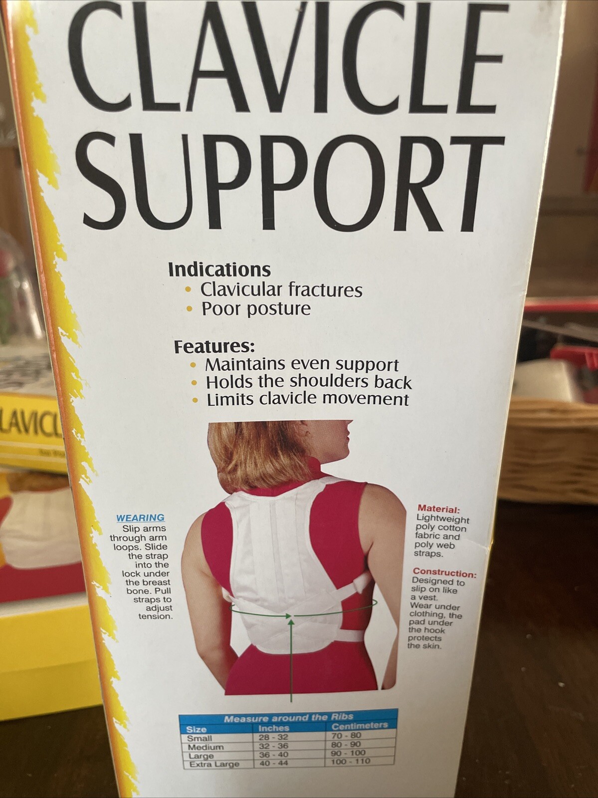 Clavicle Support ALEX Orthopedic Brace Posture Correction 1291 Large NEW