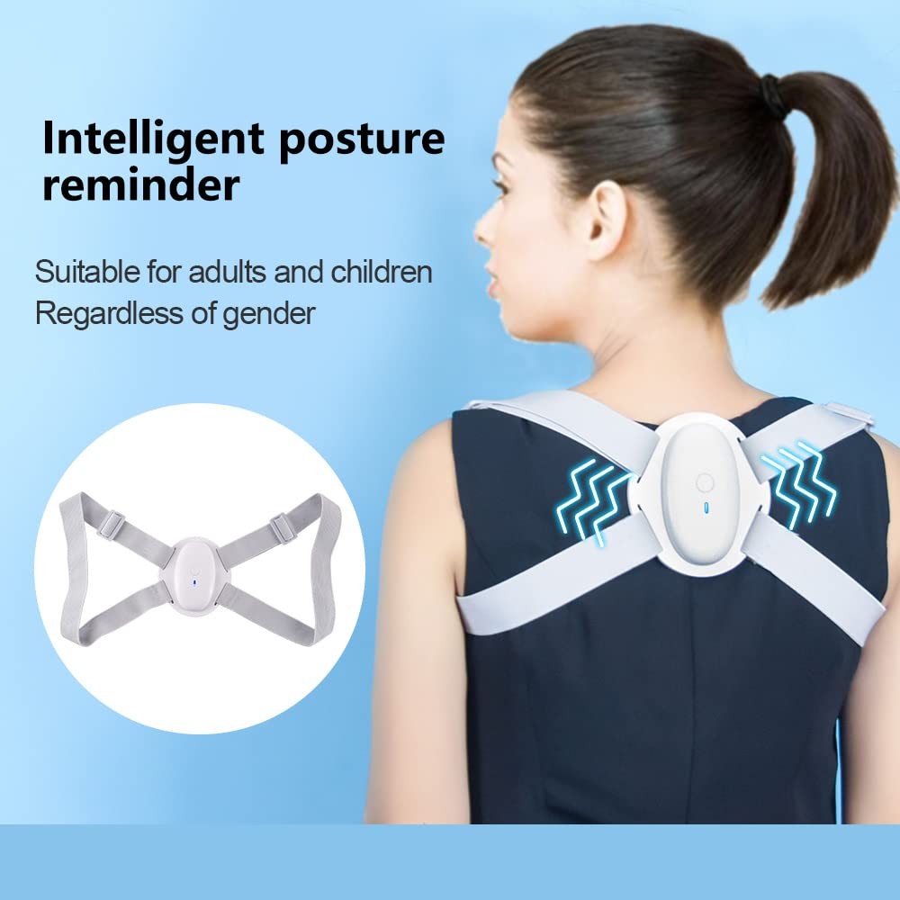 Smart Posture Corrector, Upper Back Brace with Vibration Intelligent Posture …