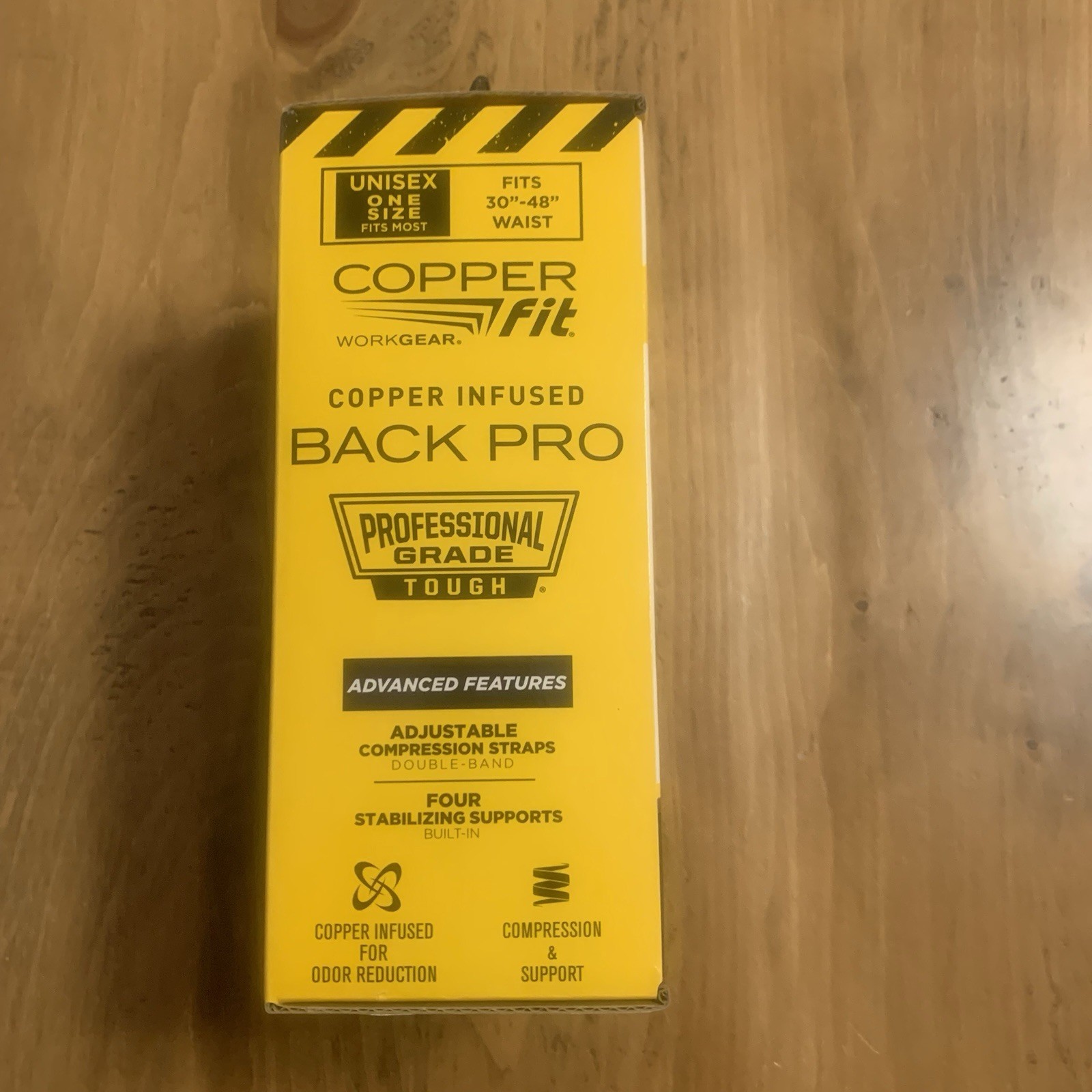 Copper Fit WORK GEAR-Back Pro Support Belt W/Straps- One Size Fits Most 30”-48”