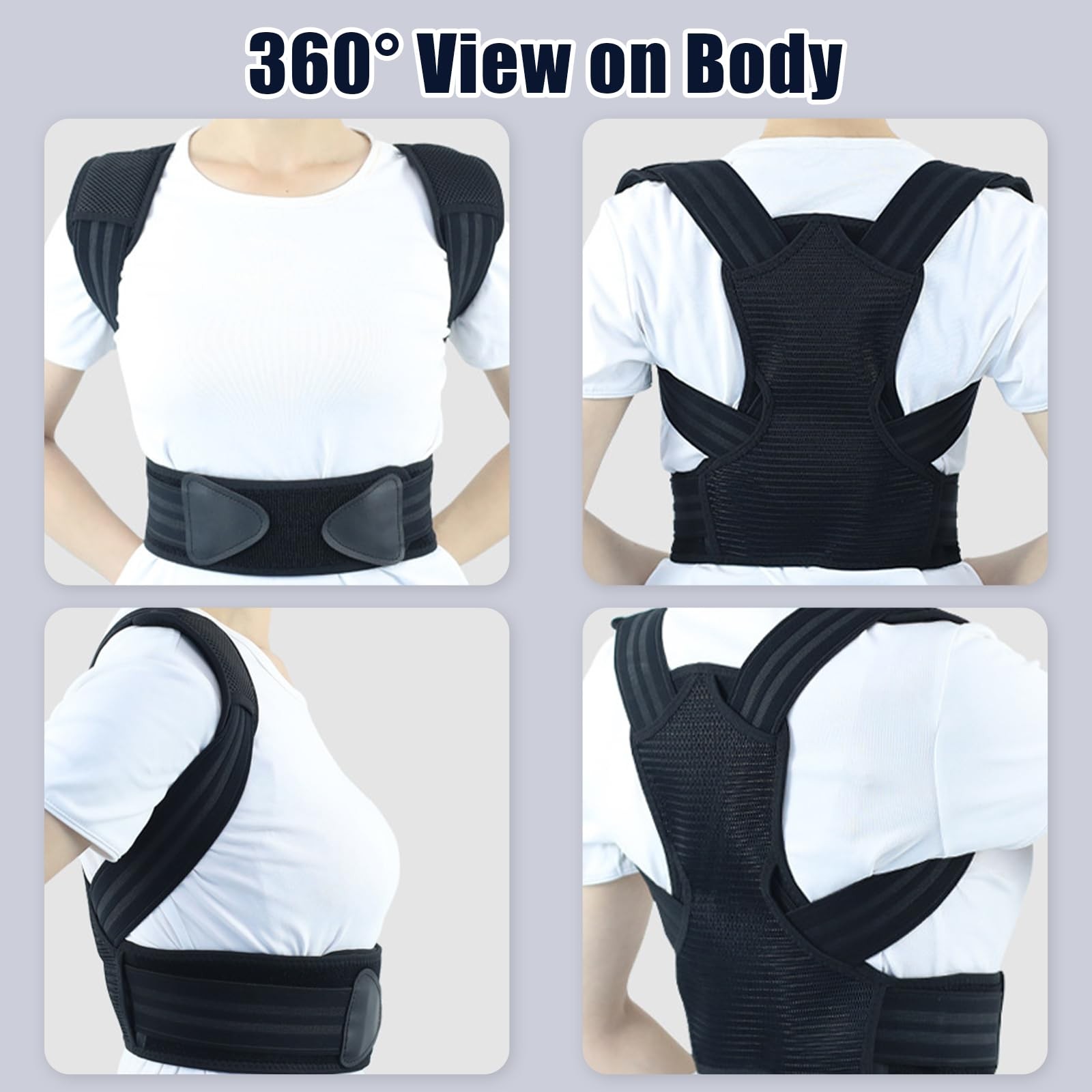 Posture Corrector for Kids Adjustable Back Straighter with Shoulder Small